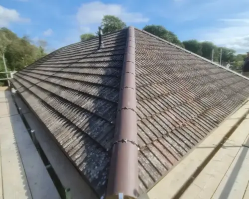 a photo showing a successful roof repair project